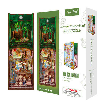 Tonecheer #TQ128  Book Nook 3D Puzzle Kit -Alice in Wonderland