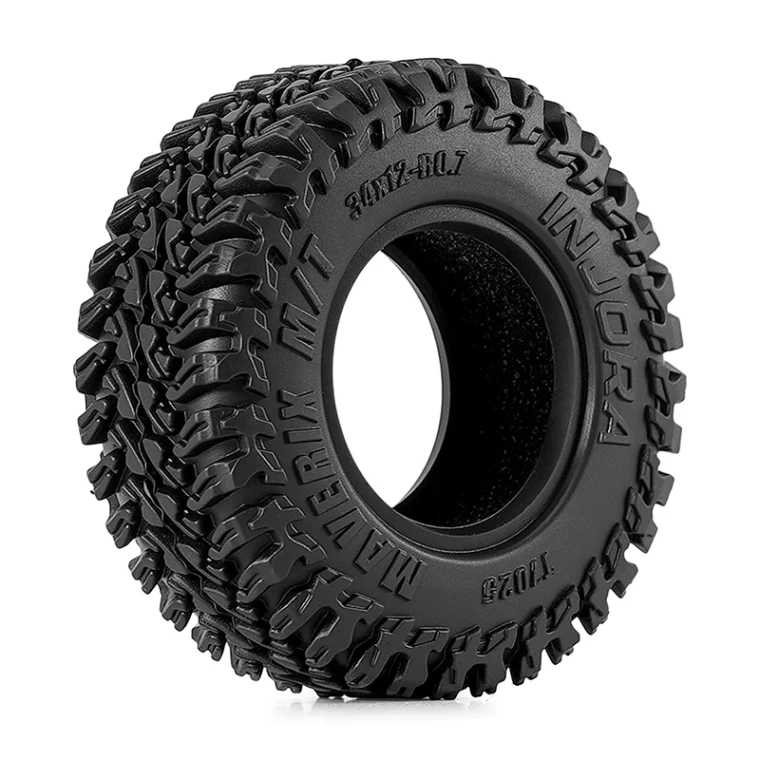 INJORA # T7025 0.7" 34*12mm MAVERIX M/T Tires for 1/30 SCX30 (T7025) (4)