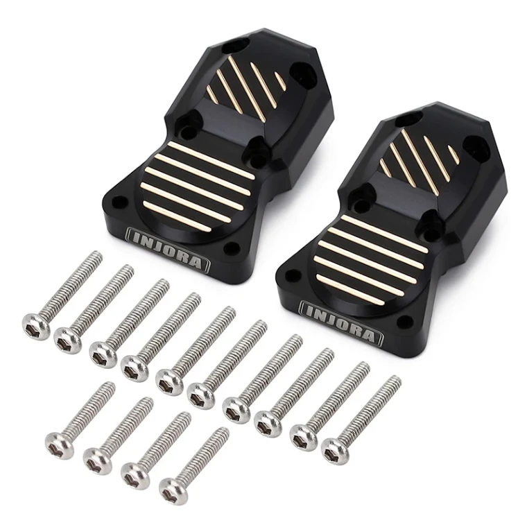 INJORA # SCX24-37 2pcs 10g/pcs Black Brass Diff Covers for Axial SCX24 AX24