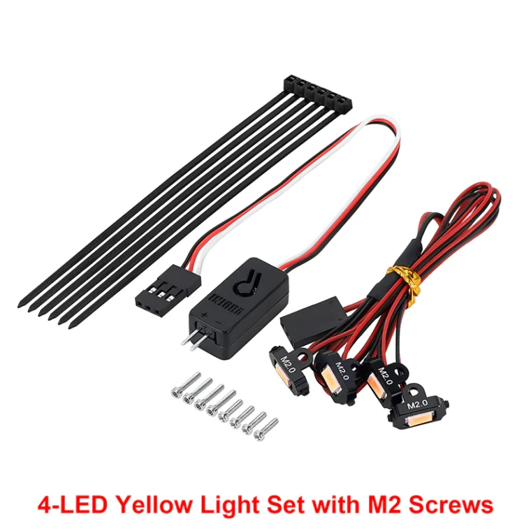 INJORA # DG-L36-4YE INJORA Rock Lights Kit with Controller for 1/18 1/24 RC Crawler( Yellow)