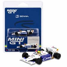 Mini GT #MGT01118 1/64 Toleman TG184 #19 Ayrton Senna 1984 Monaco Grand Prix 2nd Place