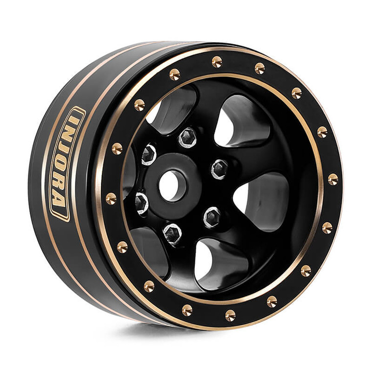 INJORA # YQW-1012BGD 1.0" Brass -4.7mm Offset Wheels for Micro Crawlers