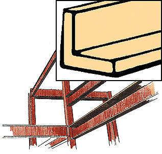Northeasten Scale Lumber Co #332ANGB  3/32 Angle 5 pce