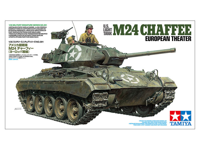 Tamiya #35391 1/35 U.S. LIGHT TANK M24 CHAFFEE EUROPEAN THEATER