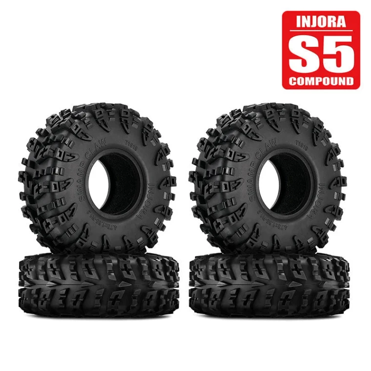 INJORA #YQT-1919-S5 INJORA Swamp Claw M/T 1.9" S5 Crawler Tires (4.75" OD) (T1919) (4)
