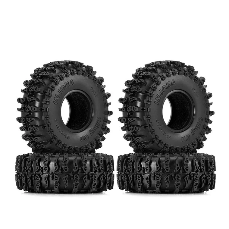 INJORA # YQT-1020 1.0" 64*24mm Cling On Tires (T1020) (4)