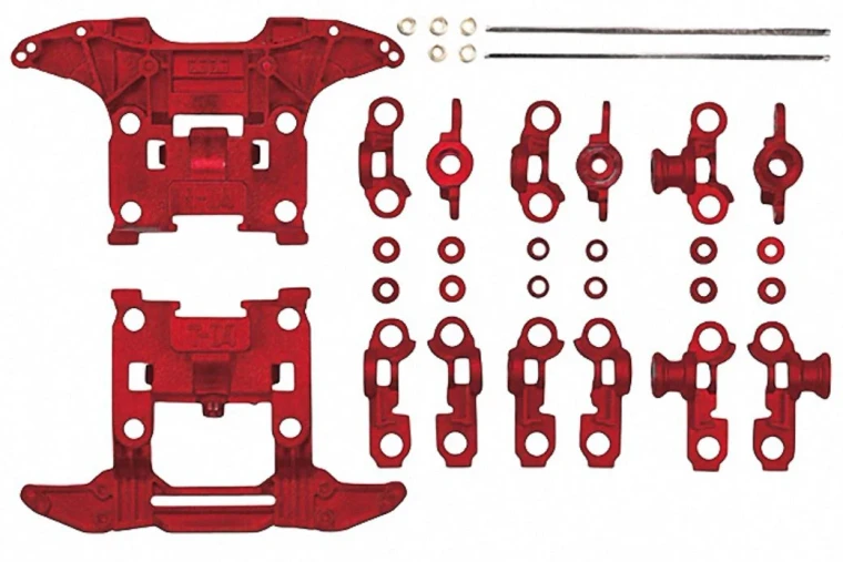 Tamiya #15411 Mini 4WD Reinforced N-04/T-04 Units -Red