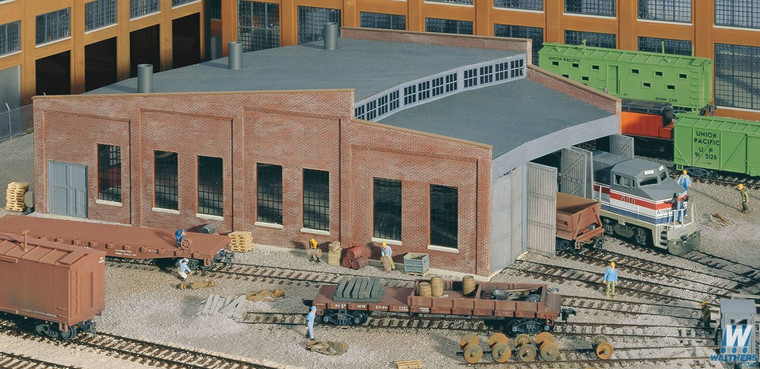 Walthers Cornerstone # 933-3041 HO Three Stall Roundhouse Kit