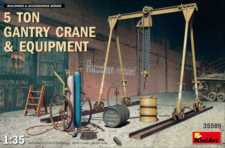Miniart #35589 1/35 5 Ton Gantry Crane and Equipment