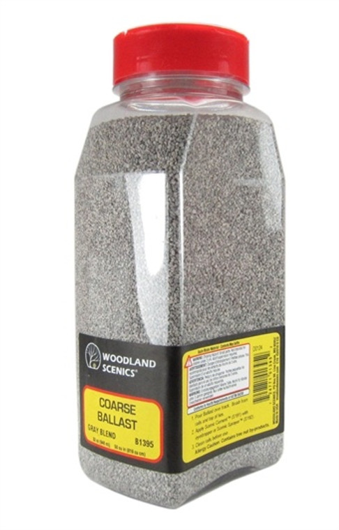 Woodland Scenics #B1395 Coarse Ballast Gray Blend Shaker