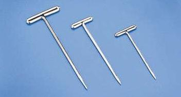 Du-Bro #254 100 Nickel Plated T-Pins Large- 1-1/2" Long