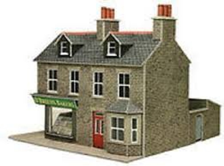 Metcalfe #PO264 HO/OO Corner Shop Stone Built