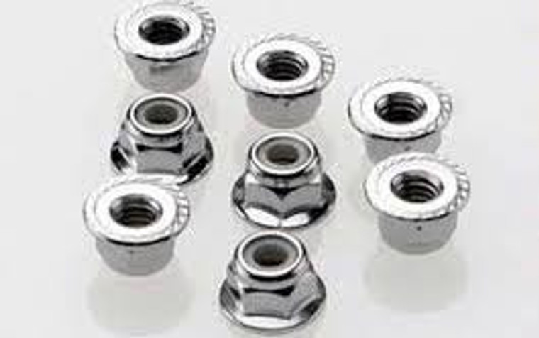 Tamiya #53024 4mm Aluminum Flange Lock Nuts 10pce