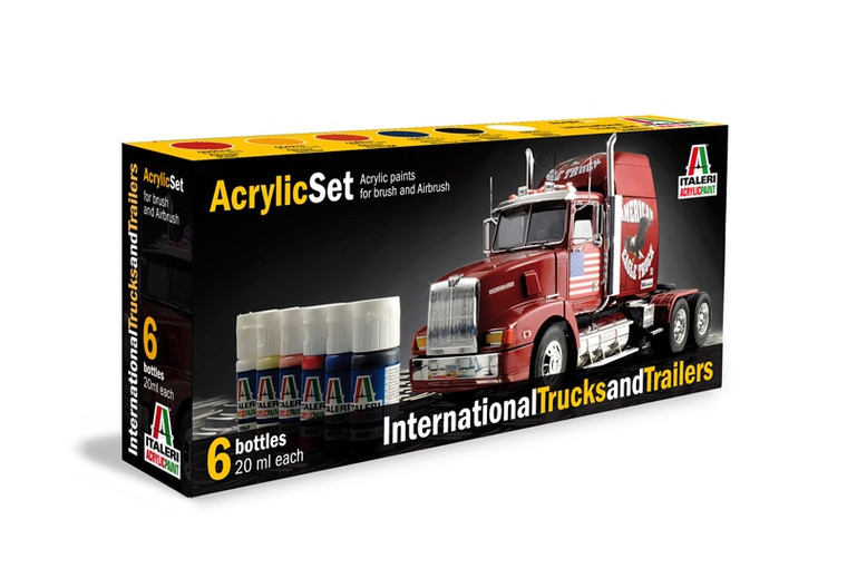 Italeri #435AP International Trucks and Trailers (6 Bottles)