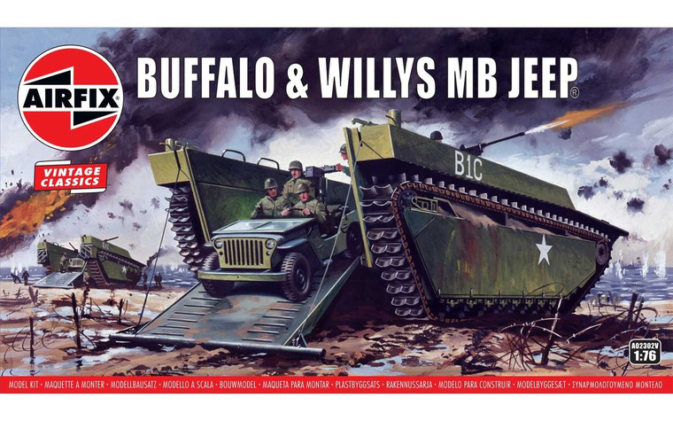 Airfix #A02302V 1/76 Buffalo and Willys MB Jeep (Vintage Classics)