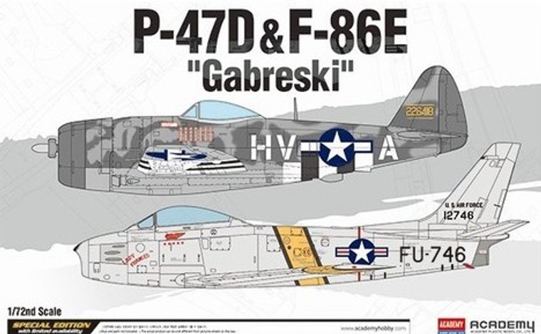 Academy #12530 1/72 P-47D & F-86E Gabreski