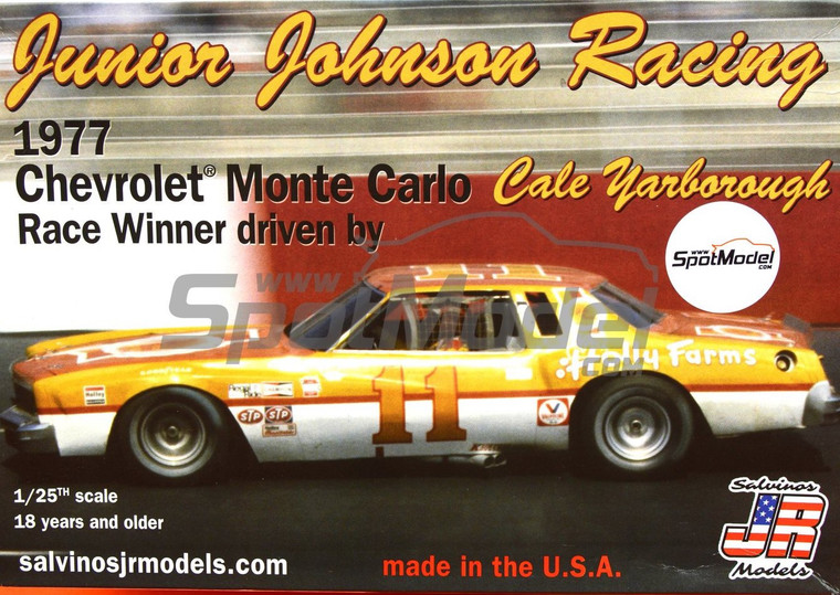 Salvinos Jr Models #JJMC1977NW 1/24 1977 Chevrolet Monte Carlo-Cale Yarborough