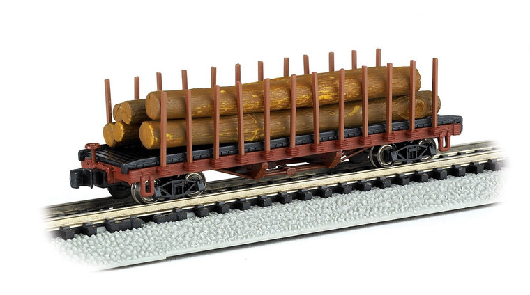 Bachmann #18351 N Scale ACF 40' Log Car 1906-1935 Version