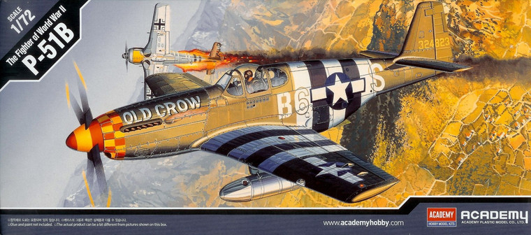 Academy #12464 1/72 P-51 B Mustang "Old Crow"