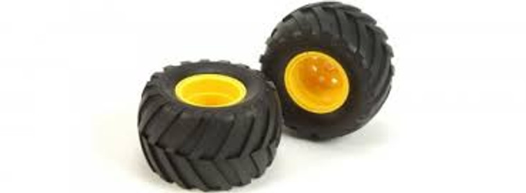 Tamiya #9805562 Mad Bull Front Tyres and Rims 1pair