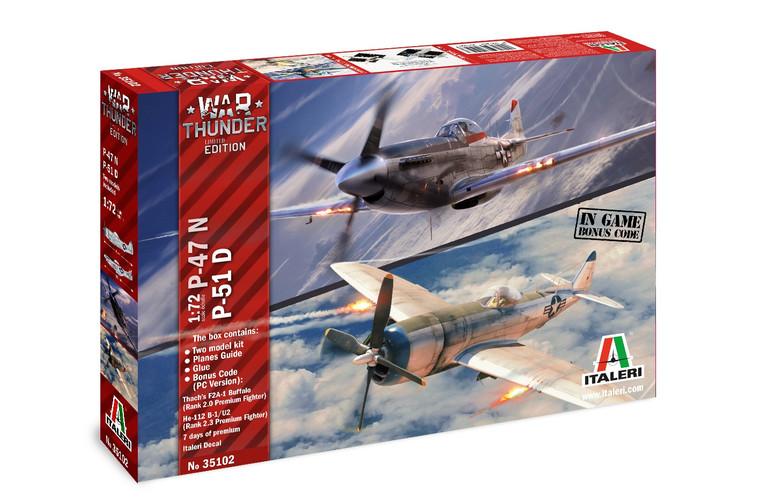 Italeri #35102 1/72 War Thunder Edition- P-47N &P-51D