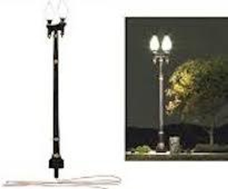 Just Plug #JP5640 3 N Scale Double Lamp Post