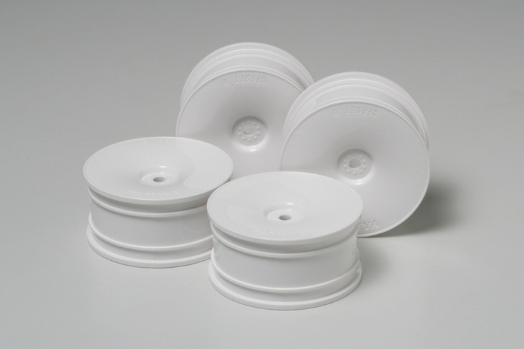 Tamiya #53914 White Dish Wheels 4pces (26mm Width,Offset 0)