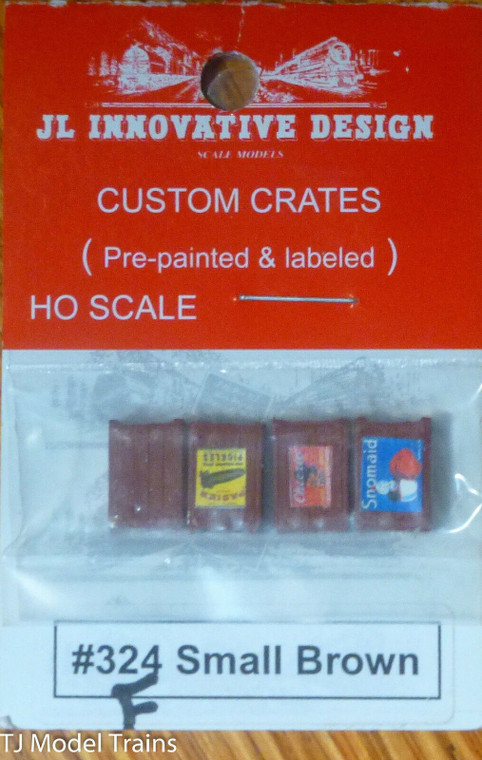 JL Innovative Design #324  HO  Custom Crates Fruit and Food Series Small Brown (4)