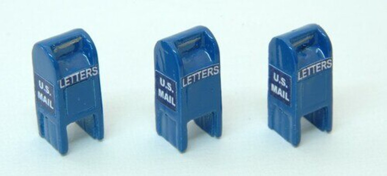 JL Innovative Design #711  HO U.S Mail Street Box Post-1955 Blue 3