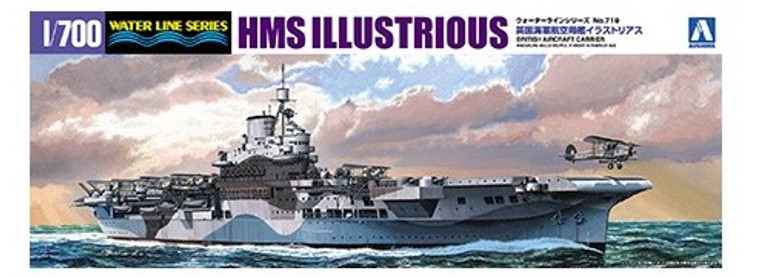 Aoshima #5941 1/700 British Aircraft Carrier-HMS Illustrious