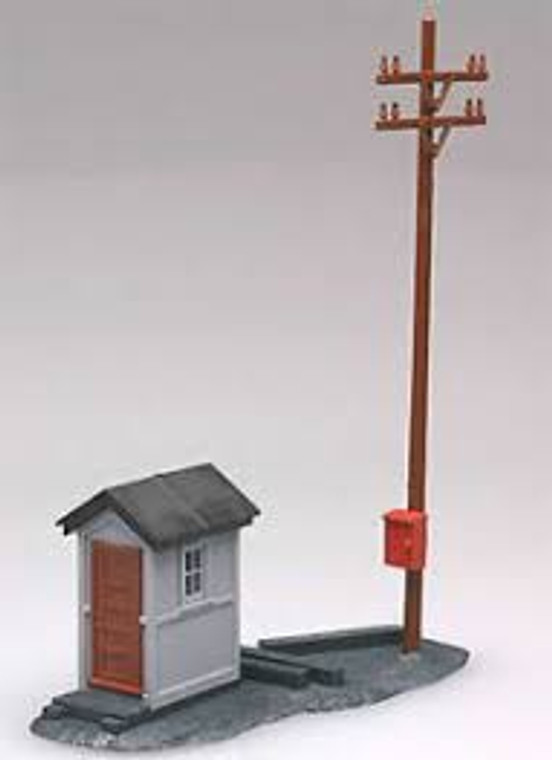 Atlas #705 HO Telephone Shanty & Pole Kit