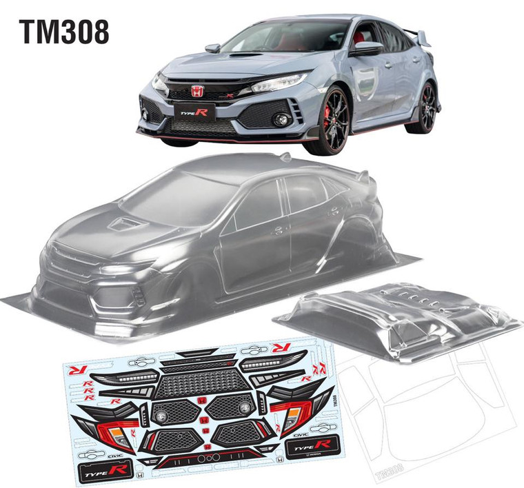 L&L #TM308 Honda Fk8 Mini 210mm Body Shell