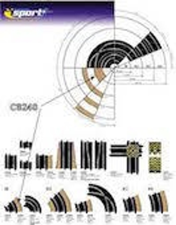 Scalextric #C8240 Radius 1 Curve Outer Borders 4pcs