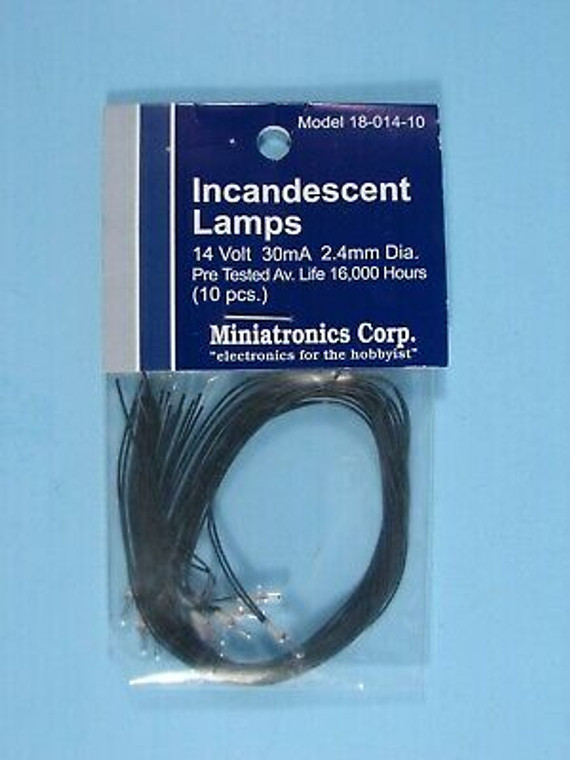 Miniatronics #18-014-10 Incadescent Lamps (10pcs)
