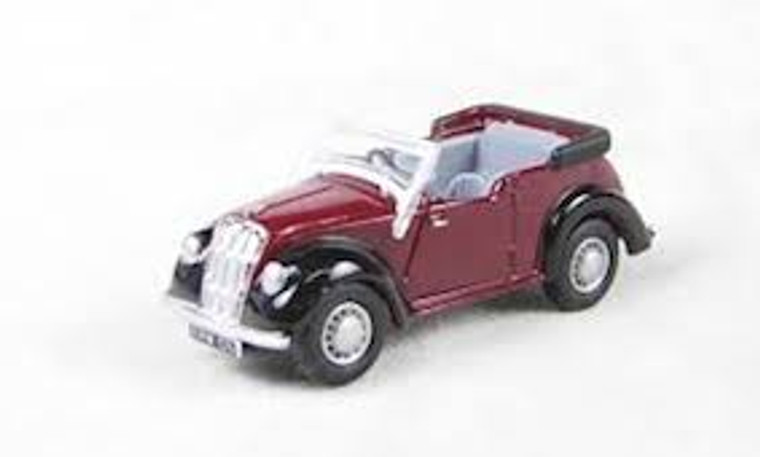 Oxford #76ME001 1/76 Morris 8 Tourer (Maroon/Black)