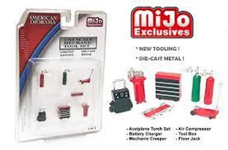 MiJo Exclusives #38404 1/64 Mechanics Tool Set (Red Set)