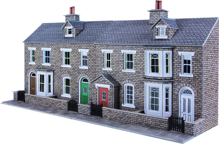 Metcalfe #PO275  HO/OO Low Relief Stone Terraced House Fronts