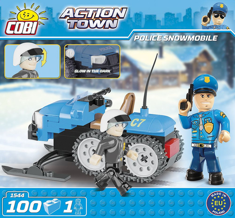 Cobi #1544 Police Snowmobile 100Pcs