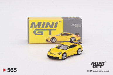 Mini GT #MGT00565 1/64 Porsche 911 GT3-Racing Yellow - Bay Hobbies