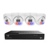 AIBASE 2K+ 4 Camera Capable IP System with 5MP Full Color Active Deterrence Wide Angle Weatherproof Turret Network Cameras (NDAA Compliant)
