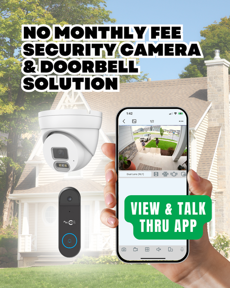 AIBASE 5MP AI Doorbell with Person, Loitering & Package Detection (Bundles with Security Camera System)