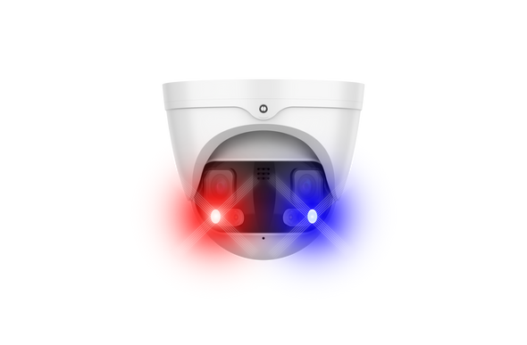 AIBASE 4K Active Deterrence Ultra Wide Dual-Lens 180° Panoramic IP Turret