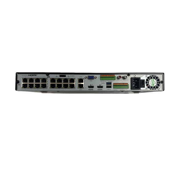 AIBASE 16 Channel Plug & Play 4K Network Video Recorder with 16 built-in POE Ports, 2HDDs PRO Version (NDAA Compliant)