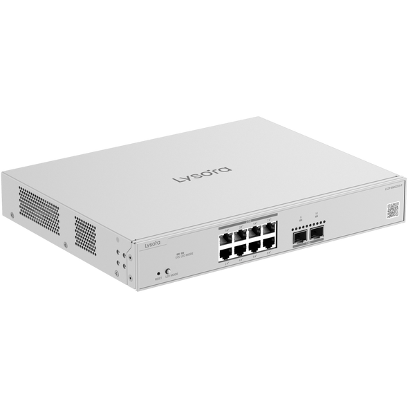 Lysora LS2P-8MG2XS-P 8-Port Multi-Gigabit L2 Managed Switch, 2 x  SFP+ Uplink Ports