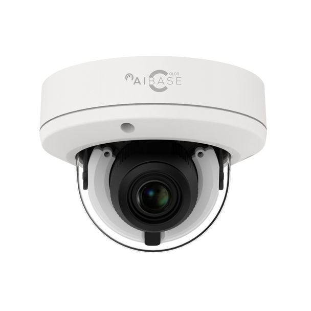 AIBASE 5MP AI Active Deterrence Full Color Motorized Lens IP Vandal Dome, NDAA Compliant (CAM-IP3355W-PV-Z-AI)