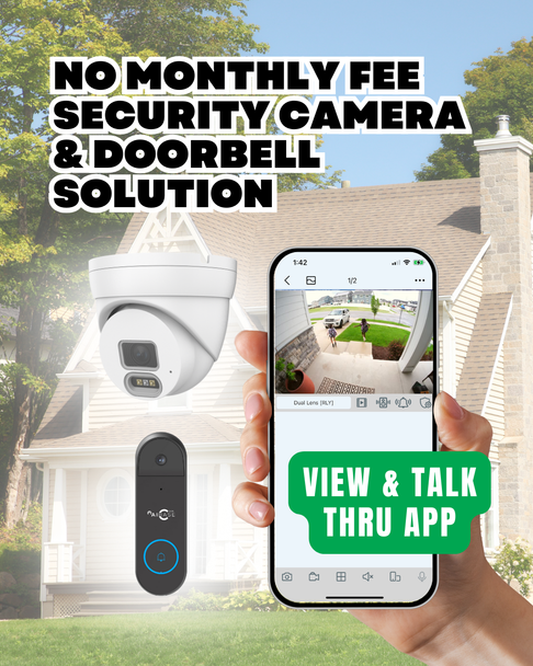 AIBASE 5MP AI Doorbell with Person, Loitering & Package Detection (Bundles with Security Camera System)