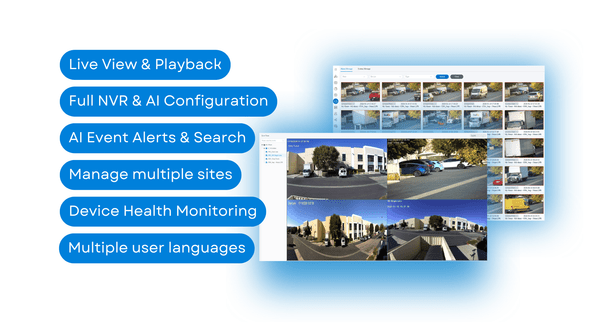 AI Color Pro Web Browser Video Management Software for AIBASE Security Systems