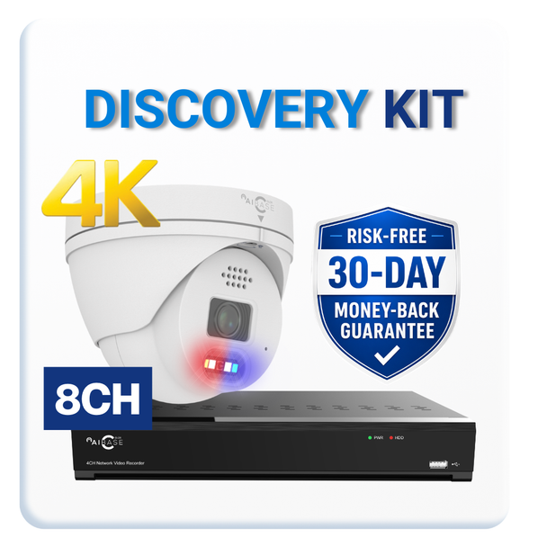 AIBASE Discovery Kit 8MP Ai Active Deterrence camera with 8CH 4K NVR