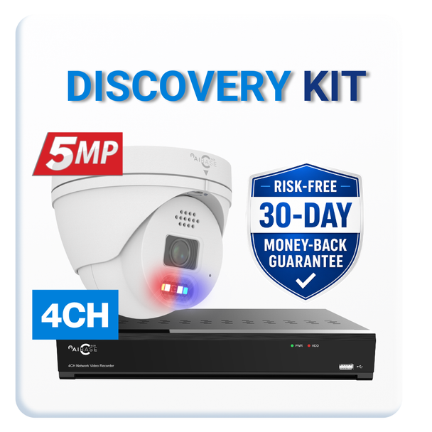 AIBASE Discovery Kit 5MP Ai Active Deterrence camera with 4CH 4K NVR