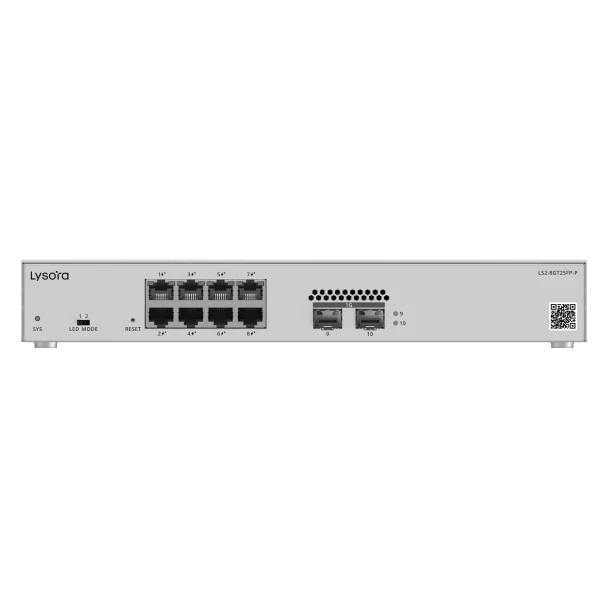 Lysora LS2-8GT2SFP-P 8-Port Gigabit L2 Managed PoE+ Switch